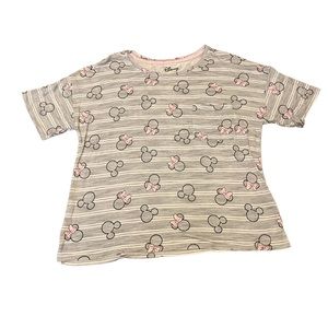 Disney Mickey and Minnie striped t-shirt